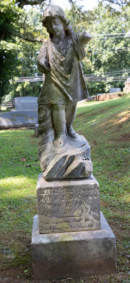 Sue Crews gravestone, North Wilkesboro NC