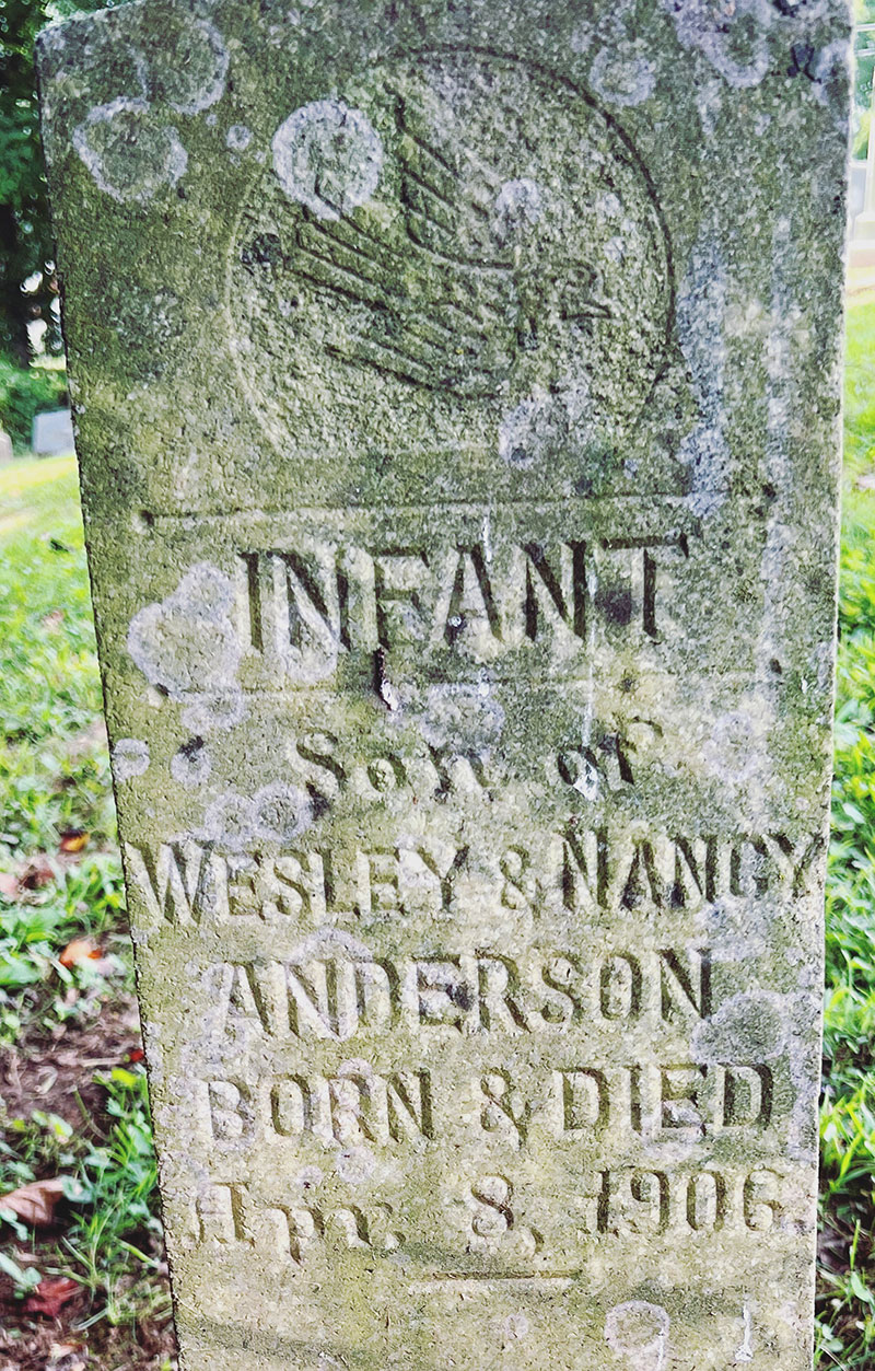 Infant son, Wesley and Nancy Anderson